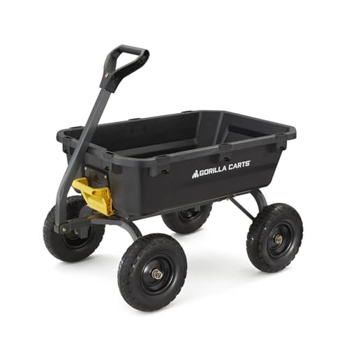 Gorilla Carts 7GCG-NF Heavy-Duty Poly Dump Garden Cart with